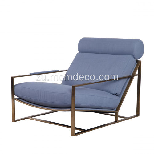 Isihlalo samanje se-Milo Baughman esenziwe nge-Stainless Steel Lounge Chair